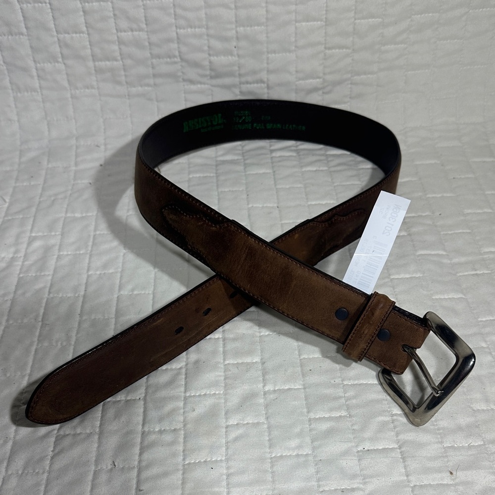 Resistor Men's Western Brown Leather Belt 32